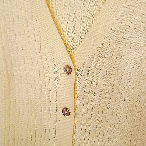 Chaps Ladies Cable Cardigan - Picture 3 of 7